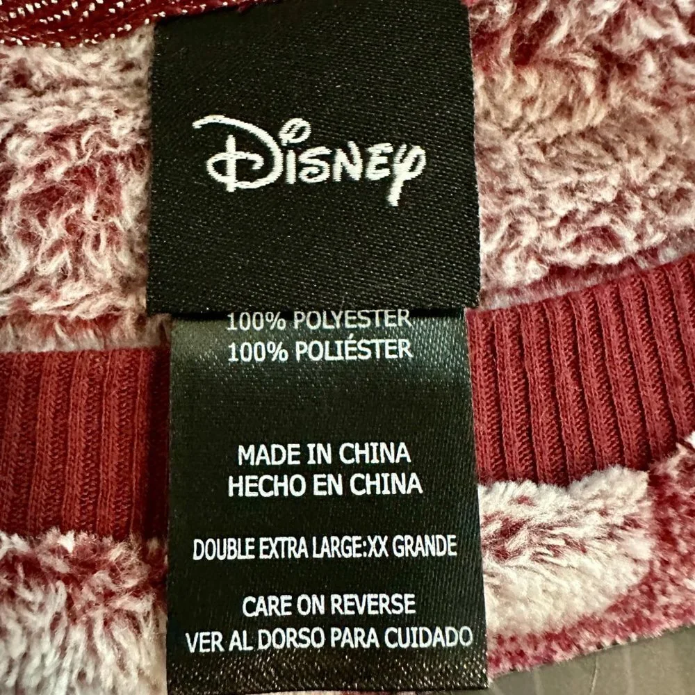Disney Women's Mickey Mouse 2 Piece Fleece Pajama Loungewear Set  Size XXL Red - Picture 7 of 16